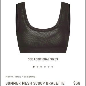 SKIMS mesh bra size XS brand new never used.